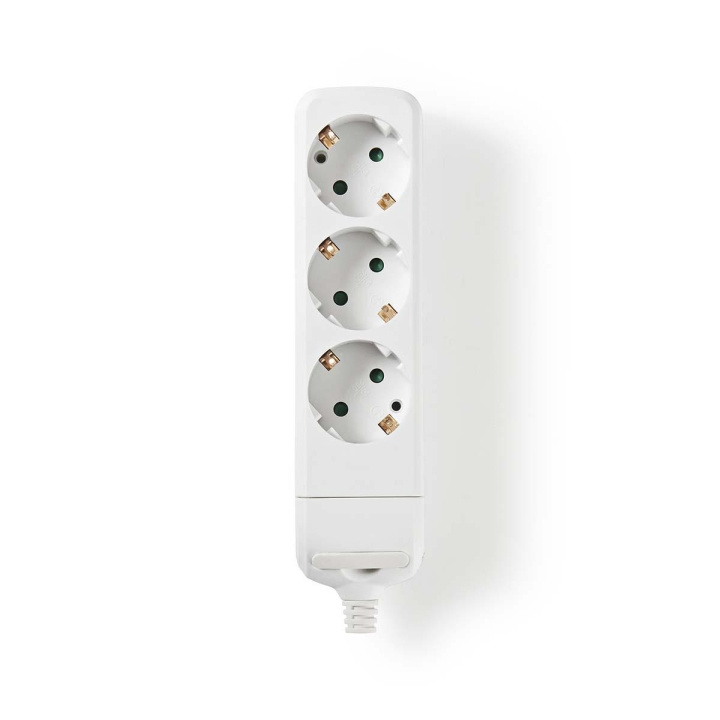 Nedis Gren kontakt | Jordad kontakt / Typ F (CEE 7/7) | 3-vägs | 3680 W | 16 A | Typ av jordning: Sidkontakt | 230 V AC 50/60 Hz | Uttagsvinkel: 45 ° | Utan kabel | Vit i gruppen HEM, HUSHÅLL & TRÄDGÅRD / El & Belysning / Grenuttag hos TP E-commerce Nordic AB (C06102)