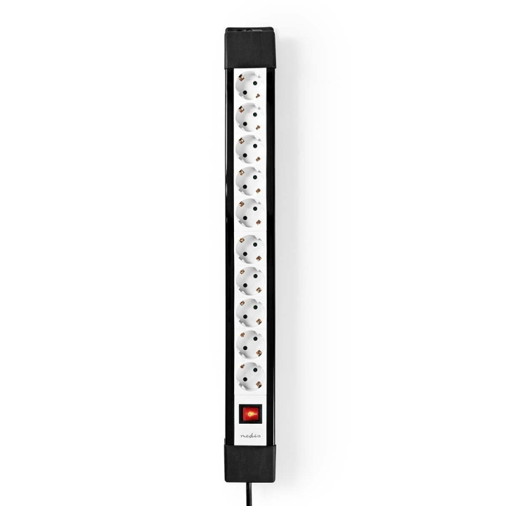 Nedis Gren kontakt | Jordad kontakt / Typ F (CEE 7/7) | 10-vägs | 3.00 m | 3680 W | 16 A | Typ av jordning: Sidkontakt | 230 V AC 50/60 Hz | Uttagsvinkel: 45 ° | H05VV-F 3G1.5mm² | På / av-knapp | Svart / Vit i gruppen HEM, HUSHÅLL & TRÄDGÅRD / El & Belysning / Grenuttag hos TP E-commerce Nordic AB (C06114)
