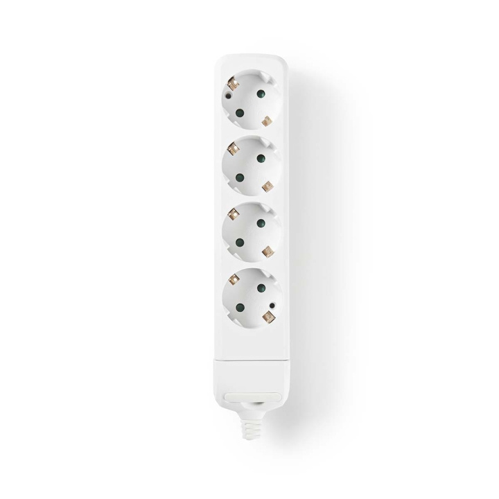Nedis Gren kontakt | Jordad kontakt / Typ F (CEE 7/7) | 4-vägs | 3680 W | 16 A | Typ av jordning: Sidkontakt | 230 V AC 50/60 Hz | Uttagsvinkel: 45 ° | Utan kabel | Vit i gruppen HEM, HUSHÅLL & TRÄDGÅRD / El & Belysning / Grenuttag hos TP E-commerce Nordic AB (C06237)