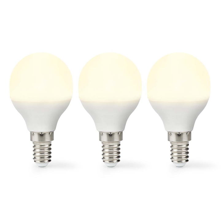 Nedis LED-lampa E14 | G45 | 4.9 W | 470 lm | 2700 K | Varm Vit | Matt | 3 st i gruppen HEMELEKTRONIK / Belysning / LED-lampor hos TP E-commerce Nordic AB (C06293)
