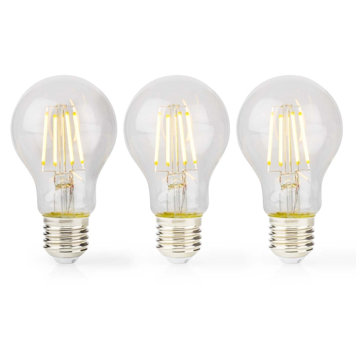 LED Glödlampa E27 | A60 | 7 W | 806 lm | 2700 K | Varm Vit | 3 st. i gruppen HEMELEKTRONIK / Belysning / LED-lampor hos Teknikproffset Nordic AB (C06298)