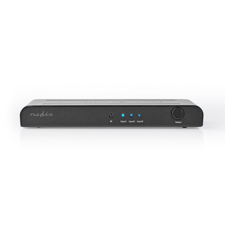 Nedis HDMI ™ Switch | 3-Port port(s) | 3x HDMI™ Ingång | 1x HDMI™ utgång | 4K@60Hz | 18 Gbps | Fjärrstyrd | Metall | Antracit i gruppen HEMELEKTRONIK / Kablar & Adaptrar / HDMI / Adaptrar hos TP E-commerce Nordic AB (C06362)