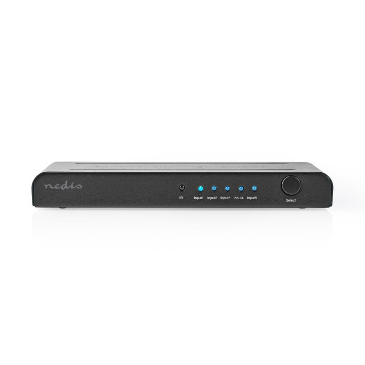 Nedis HDMI ™ Switch | 5-Port port(s) | 5x HDMI™ Ingång | 1x HDMI™ utgång | 4K@60Hz | 18 Gbps | Fjärrstyrd | Metall | Antracit i gruppen HEMELEKTRONIK / Kablar & Adaptrar / HDMI / Adaptrar hos TP E-commerce Nordic AB (C06363)