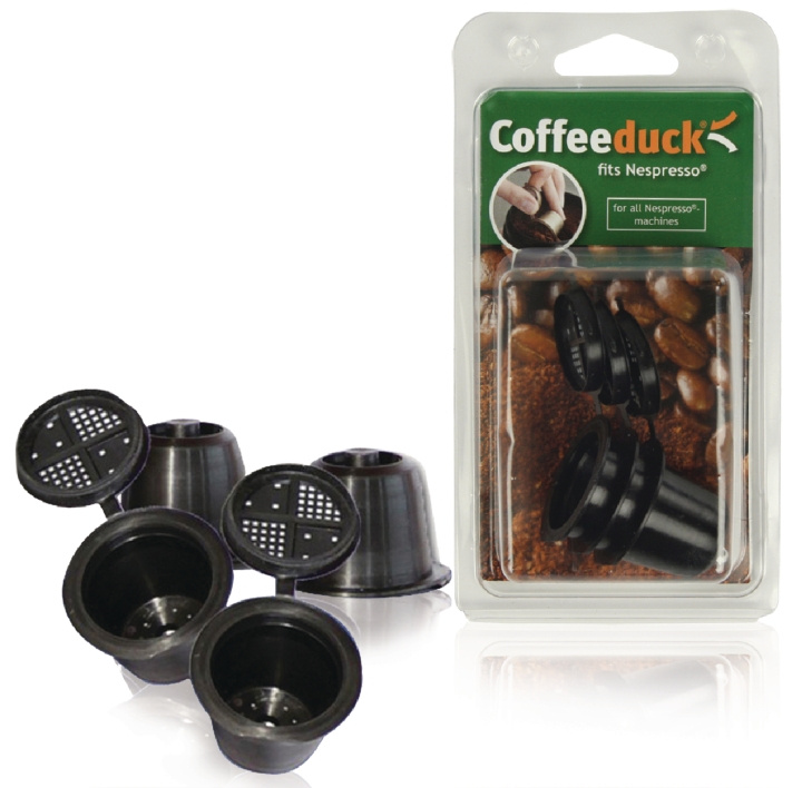 Coffeeduck Nespresso-Kaffemaskin Svart i gruppen HEM, HUSHÅLL & TRÄDGÅRD / Hushållsmaskiner / Kaffemaskiner & Tillbehör hos Teknikproffset Nordic AB (C06381)