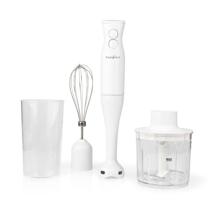Nedis Stavmixer | 400 W | Hastighetsinställningar: 2 hastighetsinställning | Chopper | Vit i gruppen HEM, HUSHÅLL & TRÄDGÅRD / Hushållsmaskiner / Matberedare & Köksassistenter / Stavmixrar hos TP E-commerce Nordic AB (C06427)