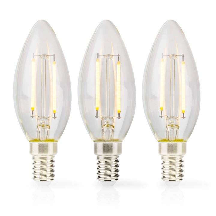 Nedis LED-lampa Lampa E14 | Ljus | 4.5 W | 470 lm | 2700 K | Dimbar | Varm Vit | Retrostil | 3 st. | Tydlig i gruppen HEMELEKTRONIK / Belysning / LED-lampor hos TP E-commerce Nordic AB (C06530)