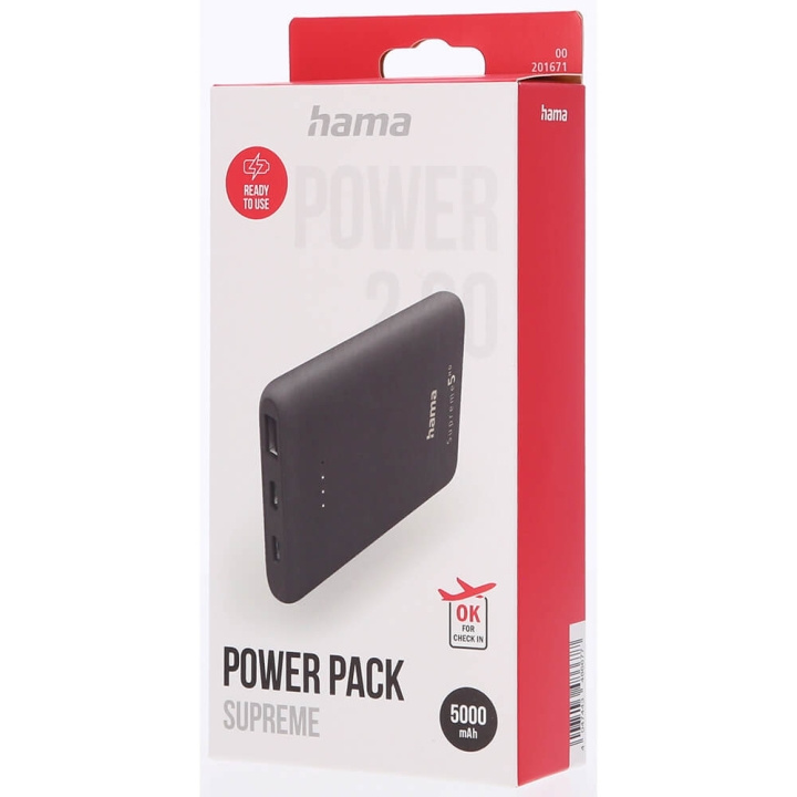 Hama Powerbank Supreme 5HD 5000mAh i gruppen SMARTPHONE & SURFPLATTOR / Laddare & Kablar / Powerbanks hos TP E-commerce Nordic AB (C06609)