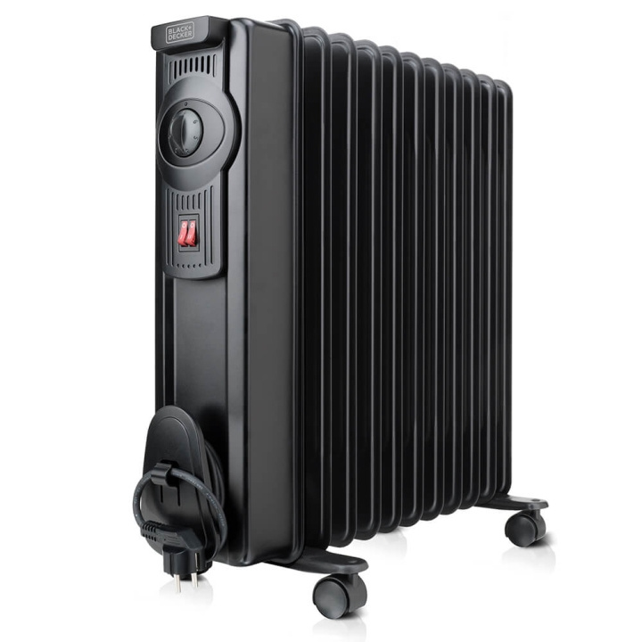 BLACK+DECKER Oil Heater 1500W Black i gruppen HEM, HUSHÅLL & TRÄDGÅRD / Fläktar & Klimatprodukter / Element hos TP E-commerce Nordic AB (C06612)