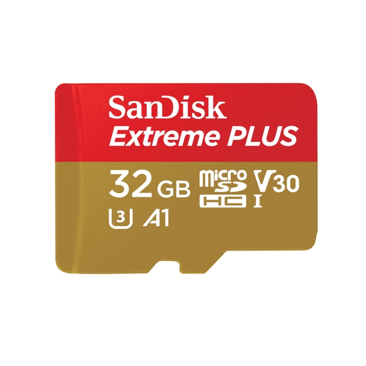 SANDISK MicroSDXC Extreme Plus 32GB 100MB/s A2 C10 V30 UHS-I i gruppen HEMELEKTRONIK / Lagringsmedia / Minneskort / Micro SD/HC/XC hos TP E-commerce Nordic AB (C06637)