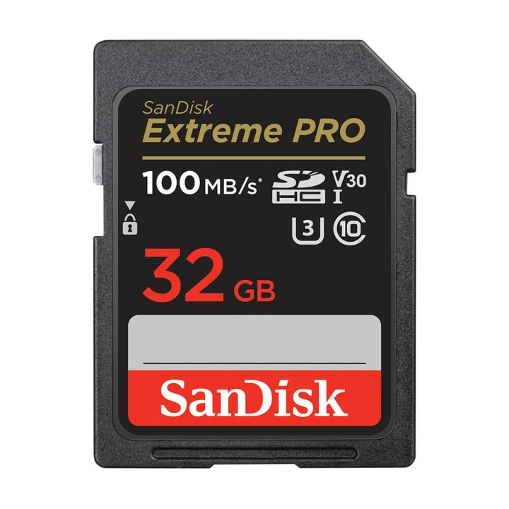 SANDISK SDHC Extreme Pro 32GB 100MB/s UHS-I C10 V30 U3 i gruppen HEMELEKTRONIK / Lagringsmedia / Minneskort / SD/SDHC/SDXC hos TP E-commerce Nordic AB (C06653)