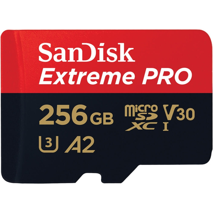 SanDisk MicroSDXC Extreme Pro 256GB 200MB/s A2 C10 V30 UHS-I i gruppen HEMELEKTRONIK / Lagringsmedia / Minneskort / Micro SD/HC/XC hos TP E-commerce Nordic AB (C06666)