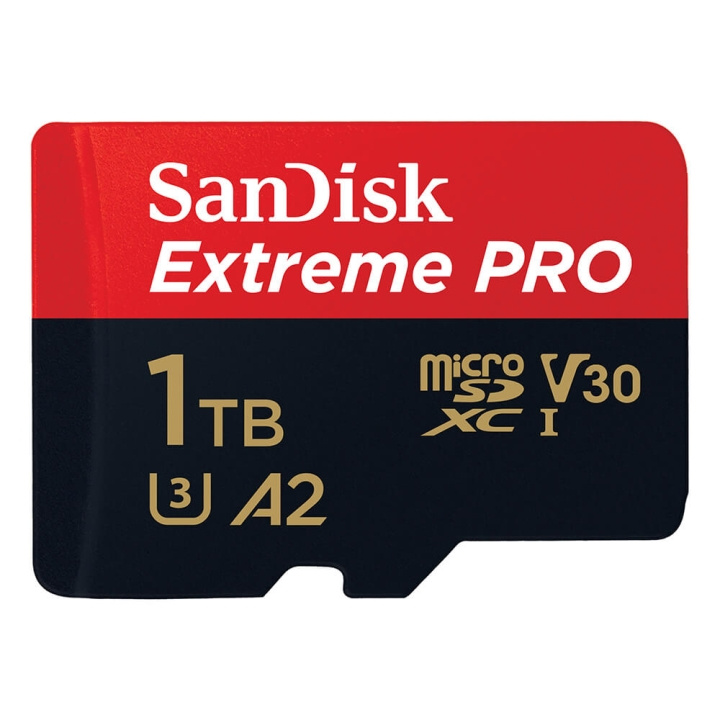 SanDisk MicroSDXC Extreme Pro 1TB 200MB/s A2 C10 V30 UHS-I i gruppen HEMELEKTRONIK / Lagringsmedia / Minneskort / Micro SD/HC/XC hos TP E-commerce Nordic AB (C06668)
