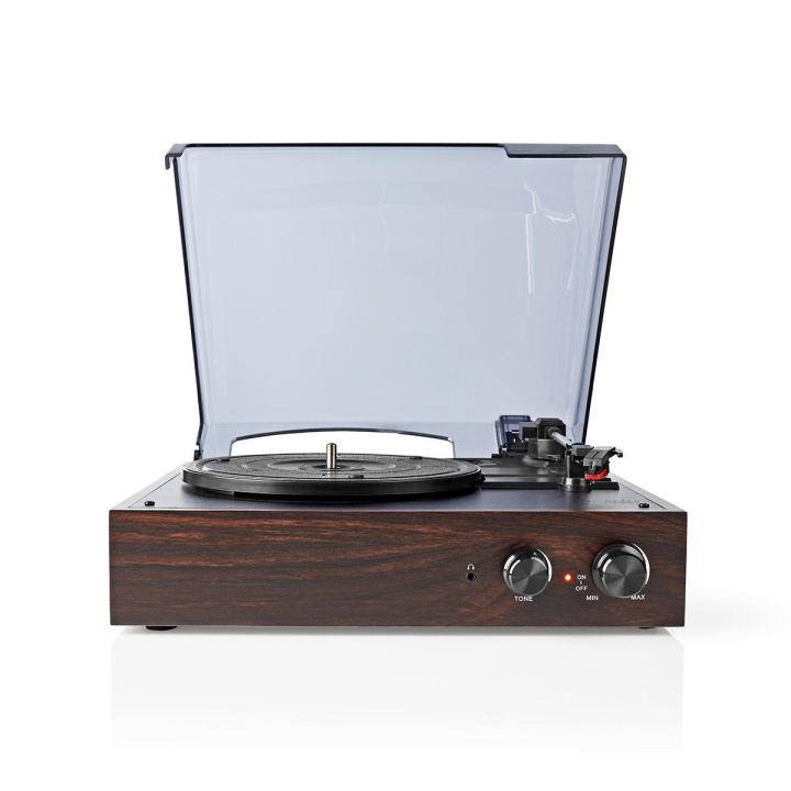 Nedis skivspelare | 33 / 45 / 78 rpm | Belt Drive | 1x Stereo RCA | 18 W | Inbyggd (för) förstärkare | MP3 Konvertering | ABS / MDF | Brun i gruppen HEMELEKTRONIK / Ljud & Bild / Hemmabio, HiFi & Bärbart / Kompaktstereo & Skivspelare hos TP E-commerce Nordic AB (C06746)