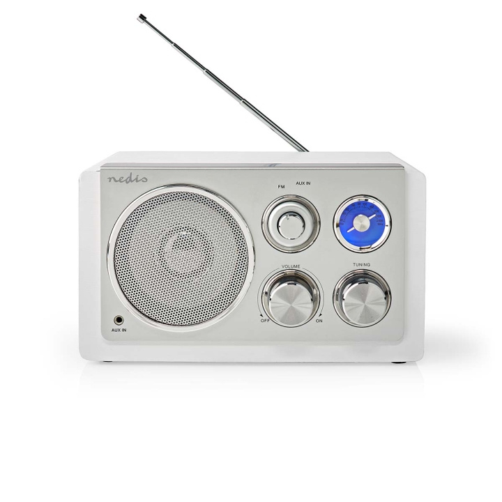 Nedis FM-radio | Bordsdesign | FM | Strömadapter | Analog | 15 W | IP20 | Vit i gruppen HEMELEKTRONIK / Ljud & Bild / Hemmabio, HiFi & Bärbart / Radio & Väckarklockor / Radio hos TP E-commerce Nordic AB (C06762)