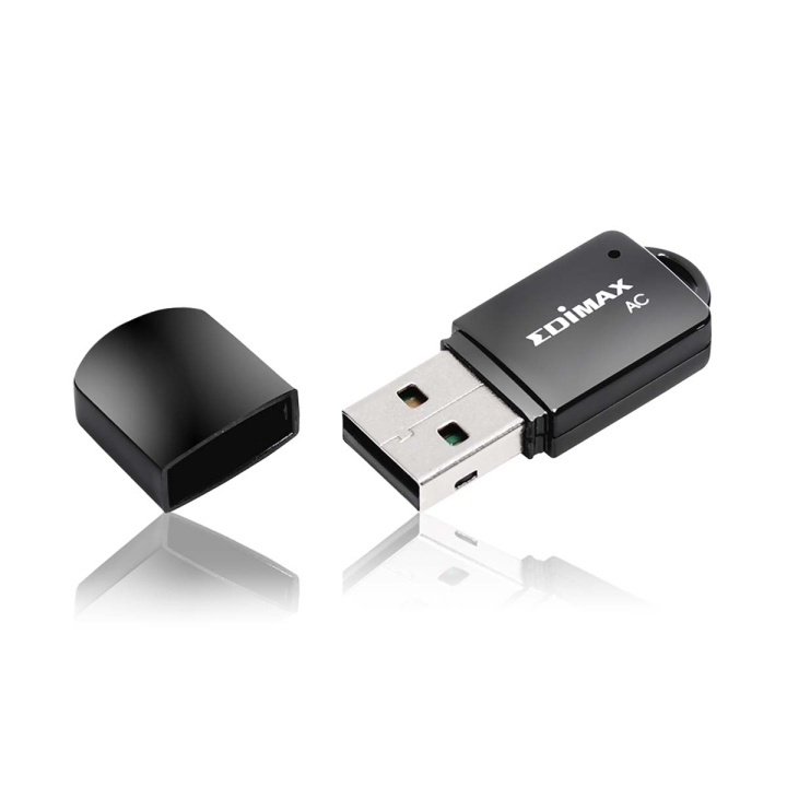 Edimax Trådlös USB-Adapter AC600 2.4/5 GHz (Dual Band) Svart i gruppen DATORER & KRINGUTRUSTNING / Nätverk / Nätverkskort / USB Trådlösa hos TP E-commerce Nordic AB (C06804)