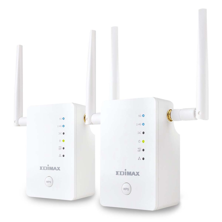 Trådlös AC1200 2,4/5 GHz (dubbelband) Wi-Fi vit (2 st) i gruppen DATORER & KRINGUTRUSTNING / Nätverk / WiFi Extenders hos TP E-commerce Nordic AB (C06813)
