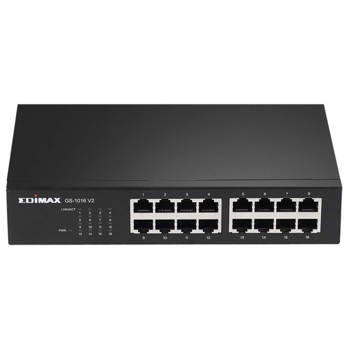 Edimax 16-portars Gigabit Switch Svart i gruppen DATORER & KRINGUTRUSTNING / Nätverk / Switchar hos TP E-commerce Nordic AB (C06830)