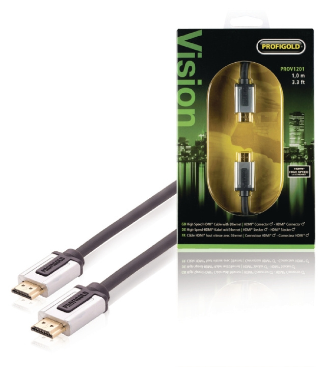 Nedis High Speed HDMI Kabel med Ethernet HDMI Kontakt - HDMI Kontakt 1.00 m Svart i gruppen HEMELEKTRONIK / Kablar & Adaptrar / HDMI / Kablar hos TP E-commerce Nordic AB (C06854)