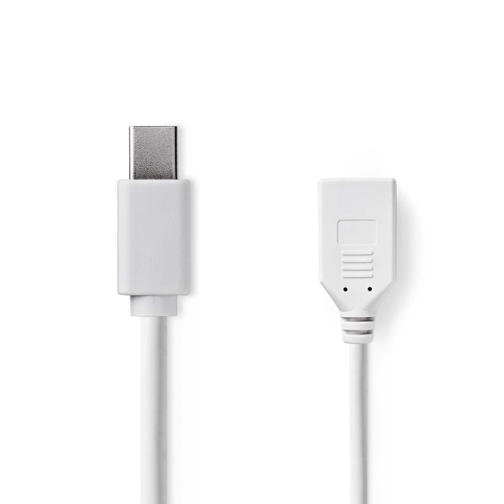 Mini Displayport-kabel | DisplayPort 1.2 | Mini DisplayPort Hane | DisplayPort Hona | 21.6 Gbps | Nickelplaterad | 0.20 m | Rund | PVC | Vit | Plastpåse i gruppen DATORER & KRINGUTRUSTNING / Datorkablar / DisplayPort / Kablar hos TP E-commerce Nordic AB (C06932)