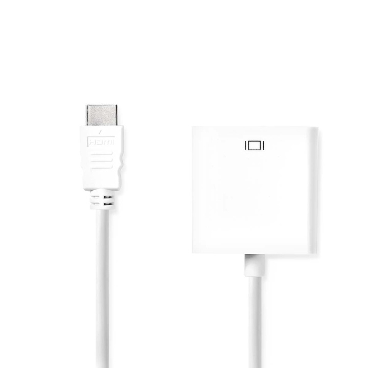 Nedis HDMI™ kabel | HDMI™ Kontakt | VGA hona 15p / 3.5 mm Hona | 1080p | Nickelplaterad | 0.20 m | Rak | PVC | Vit | Kuvert i gruppen HEMELEKTRONIK / Kablar & Adaptrar / HDMI / Kablar hos TP E-commerce Nordic AB (C06970)