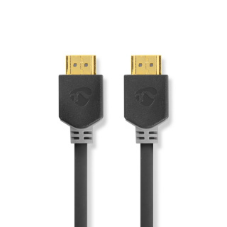 Nedis High Speed ​​HDMI ™ kabel med Ethernet | HDMI™ Kontakt | HDMI™ Kontakt | 4K@60Hz | ARC | 18 Gbps | 3.00 m | Rund | PVC | Antracit | Låda