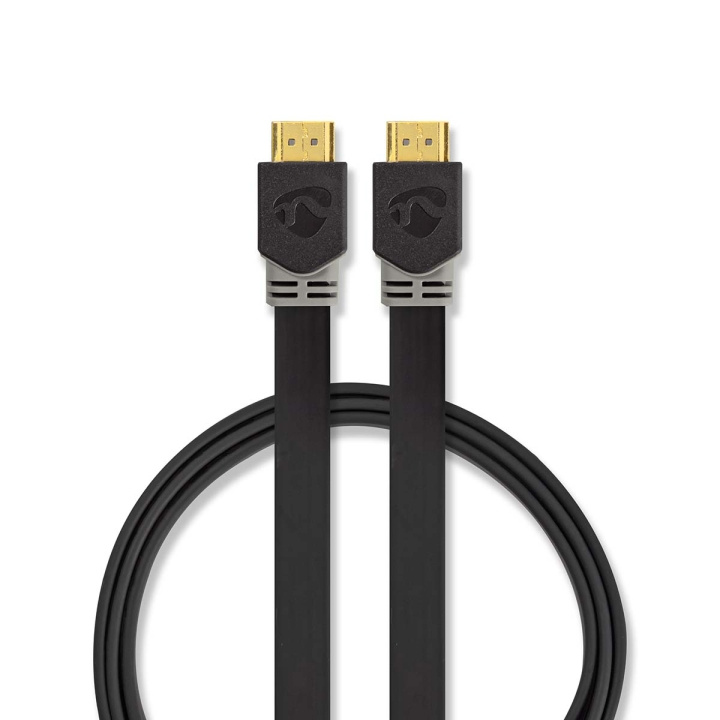 High Speed ​​HDMI ™ kabel med Ethernet | HDMI™ Kontakt | HDMI™ Kontakt | 4K@60Hz | 18 Gbps | 2.00 m | Platt | PVC | Antracit | Kartong med fönster i gruppen HEMELEKTRONIK / Kablar & Adaptrar / HDMI / Kablar hos TP E-commerce Nordic AB (C06991)