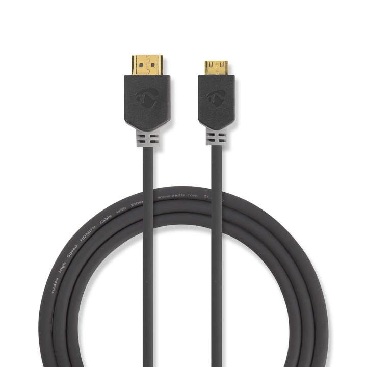 Nedis High Speed ​​HDMI ™ kabel med Ethernet | HDMI™ Kontakt | HDMI™ Mini kontakt | 4K@60Hz | 18 Gbps | 2.00 m | Rund | PVC | Antracit | Kartong med fönster i gruppen HEMELEKTRONIK / Kablar & Adaptrar / HDMI / Kablar hos TP E-commerce Nordic AB (C07003)
