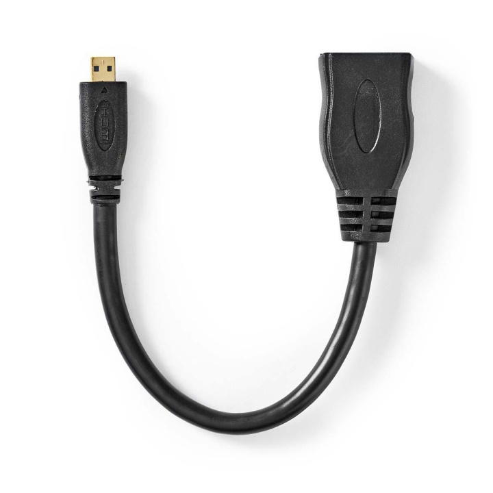 Nedis High Speed ​​HDMI ™ kabel med Ethernet | HDMI™ Micro kontakt | HDMI™ Utgång | 4K@30Hz | 10.2 Gbps | 0.20 m | Rund | PVC | Svart | Kuvert i gruppen HEMELEKTRONIK / Kablar & Adaptrar / HDMI / Kablar hos TP E-commerce Nordic AB (C07007)