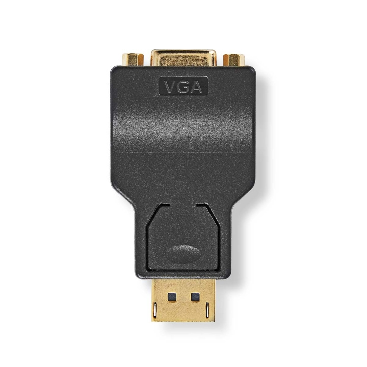 Nedis Displayport-adapter | DisplayPort Hane | VGA hona 15p | 1080p | Guldplaterad | Rak | Rund | ABS | Antracit | Låda i gruppen DATORER & KRINGUTRUSTNING / Datorkablar / DisplayPort / Adaptrar hos TP E-commerce Nordic AB (C07023)