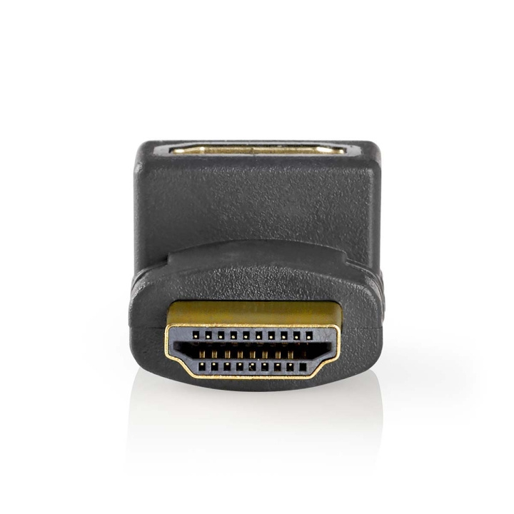 Nedis HDMI™ Adapter | HDMI™ Kontakt | HDMI™ Hona | Guldplaterad | Vinklat 270° | ABS | Antracit | 1 st. | Kartong med fönster i gruppen HEMELEKTRONIK / Kablar & Adaptrar / HDMI / Adaptrar hos TP E-commerce Nordic AB (C07028)