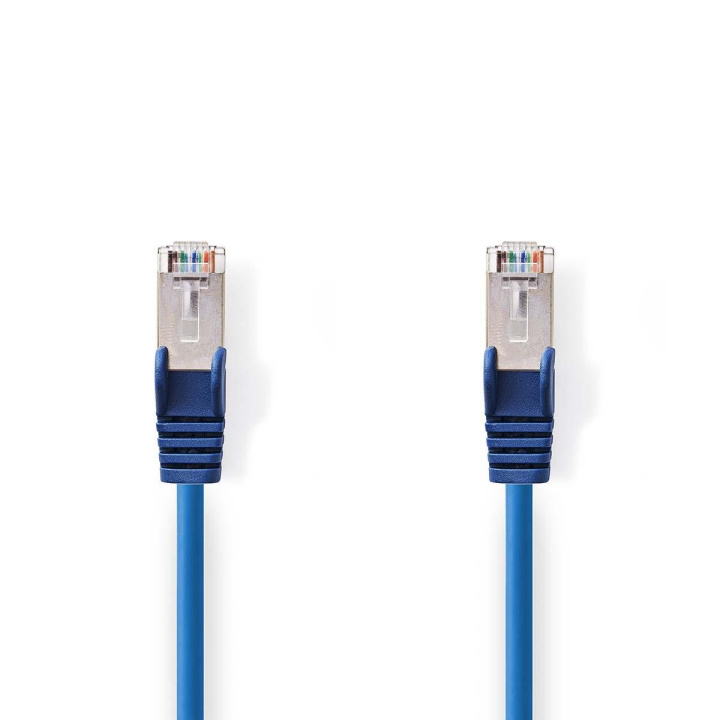 Nedis CAT5e nätverkskabel | SF/UTP | RJ45 hane | RJ45 hane | 0.30 m | Rund | PVC | Blå | Plastpåse i gruppen DATORER & KRINGUTRUSTNING / Datorkablar / Nätverkskablar / Cat5e hos TP E-commerce Nordic AB (C07110)