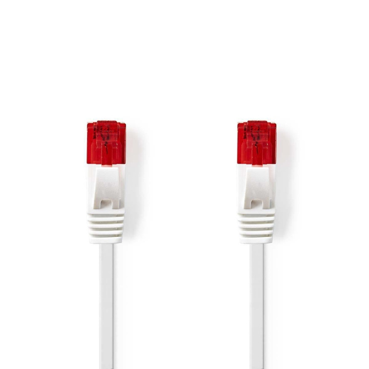 Nedis CAT6 Nätverkskabel | RJ45 hane | RJ45 hane | U/UTP | 3.00 m | Snagless | Platt | PVC | Vit | Kuvert i gruppen DATORER & KRINGUTRUSTNING / Datorkablar / Nätverkskablar / Cat6 hos TP E-commerce Nordic AB (C07181)