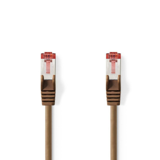 Nedis CAT6 Nätverkskabel | RJ45 hane | RJ45 hane | S/FTP | 10.0 m | Rund | LSZH | Brun | Plastpåse