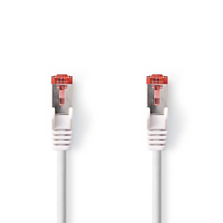 Cat 6 kabel | RJ45 hane | RJ45 hane | S/FTP | 7.50 m | Rund | LSZH | Vit | Plastpåse i gruppen DATORER & KRINGUTRUSTNING / Datorkablar / Nätverkskablar / Cat6 hos TP E-commerce Nordic AB (C07300)