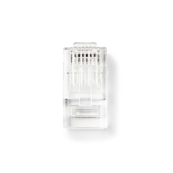 RJ45-kontakt | Hane | Solid UTP CAT5 | Rak | Guldplaterad | 10 st. | PVC | Transparent | Plastpåse i gruppen DATORER & KRINGUTRUSTNING / Datorkablar / Nätverkskablar / Adaptrar & Skarvdon hos TP E-commerce Nordic AB (C07328)