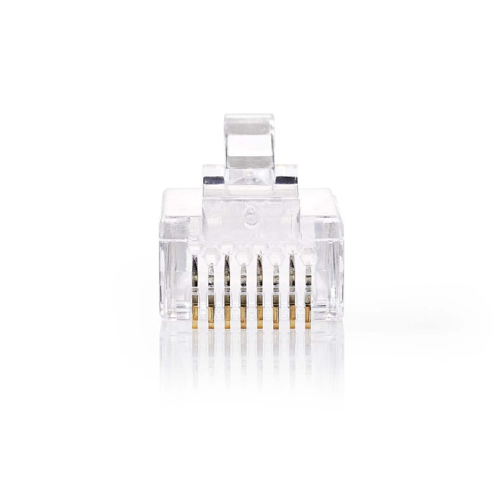 Nedis RJ45-kontakt | RJ45 Pass Through | Strandad UTP CAT5 | Rak | Guldplaterad | 10 st. | PVC | Transparent | Plastpåse i gruppen DATORER & KRINGUTRUSTNING / Datorkablar / Nätverkskablar / Adaptrar & Skarvdon hos TP E-commerce Nordic AB (C07337)