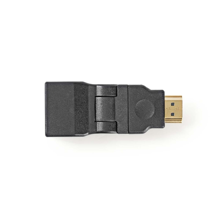 Nedis HDMI™ Adapter | HDMI™ Kontakt | HDMI™ Utgång | Guldplaterad | Vridning | ABS | Svart | 1 st. | Kuvert i gruppen HEMELEKTRONIK / Kablar & Adaptrar / HDMI / Adaptrar hos TP E-commerce Nordic AB (C07383)
