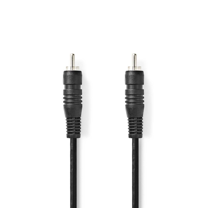 Nedis Digital Audio Kabel | RCA Hane | RCA Hane | Nickelplaterad | 1.00 m | Rund | PVC | Svart | Kuvert i gruppen HEMELEKTRONIK / Kablar & Adaptrar / Ljud Digital hos TP E-commerce Nordic AB (C07404)