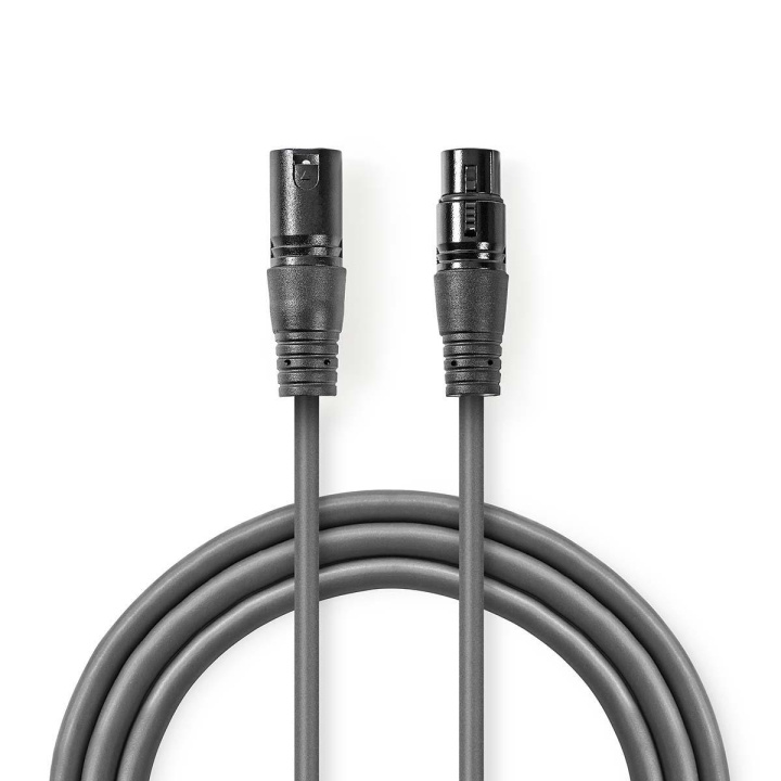 Nedis Balanserad ljudkabel | XLR 3-stifts hane | XLR 3-stifts hona | Nickelplaterad | 0.50 m | Rund | PVC | Mörkgrå | Kartonghylsa i gruppen HEMELEKTRONIK / Kablar & Adaptrar / Ljud Analog / Adaptrar hos TP E-commerce Nordic AB (C07543)