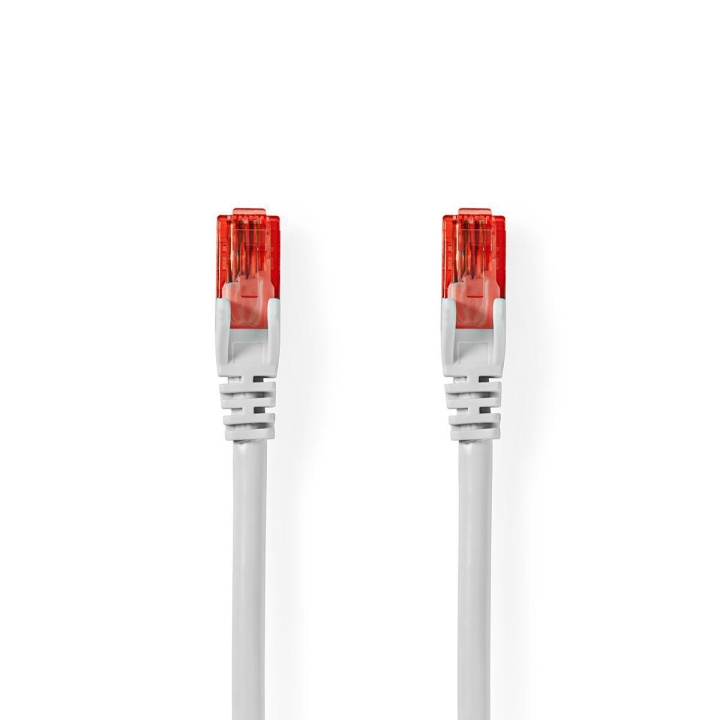 Cat 6 kabel | RJ45 hane | RJ45 hane | U/UTP | 10.0 m | Rund | PVC | Vit | Plastpåse i gruppen DATORER & KRINGUTRUSTNING / Datorkablar / Nätverkskablar / Cat6 hos TP E-commerce Nordic AB (C07603)