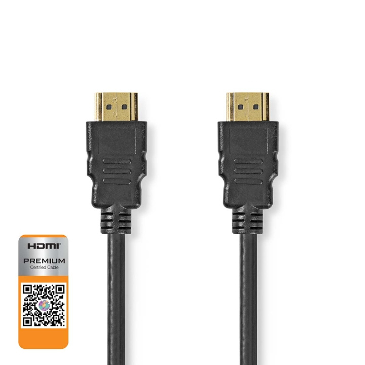 Premium High Speed ​​HDMI ™ kabel med Ethernet | HDMI™ Kontakt | HDMI™ Kontakt | 4K@60Hz | 18 Gbps | 0.50 m | Rund | PVC | Svart | Kuvert i gruppen HEMELEKTRONIK / Kablar & Adaptrar / HDMI / Kablar hos TP E-commerce Nordic AB (C07640)