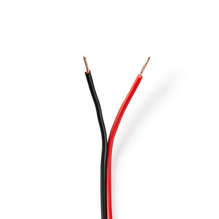 Nedis Högtalarkabel | 2 x 0.75 mm² | Koppar | 100.0 m | Rund | PVC | Röd / Svart | Rulle i gruppen HEMELEKTRONIK / Ljud & Bild / Högtalare & Tillbehör / Tillbehör hos TP E-commerce Nordic AB (C07645)