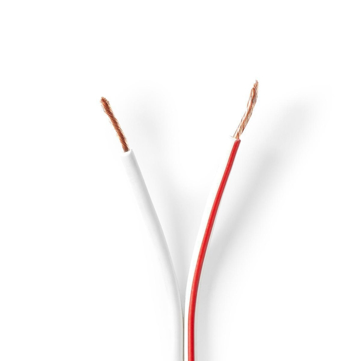 Nedis Högtalarkabel | 2 x 1.50 mm² | Koppar | 100.0 m | Rund | PVC | Vit | Rulle i gruppen HEMELEKTRONIK / Ljud & Bild / Högtalare & Tillbehör / Tillbehör hos TP E-commerce Nordic AB (C07657)