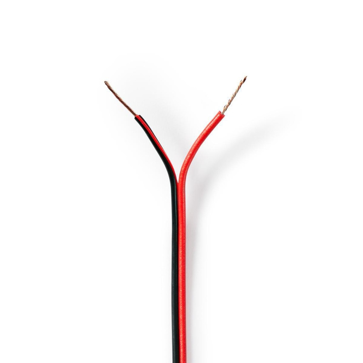 Nedis Högtalarkabel | 2 x 0.50 mm² | CCA | 100.0 m | Rund | PVC | Röd / Svart | Emballage i gruppen HEMELEKTRONIK / Ljud & Bild / Högtalare & Tillbehör / Tillbehör hos TP E-commerce Nordic AB (C07668)