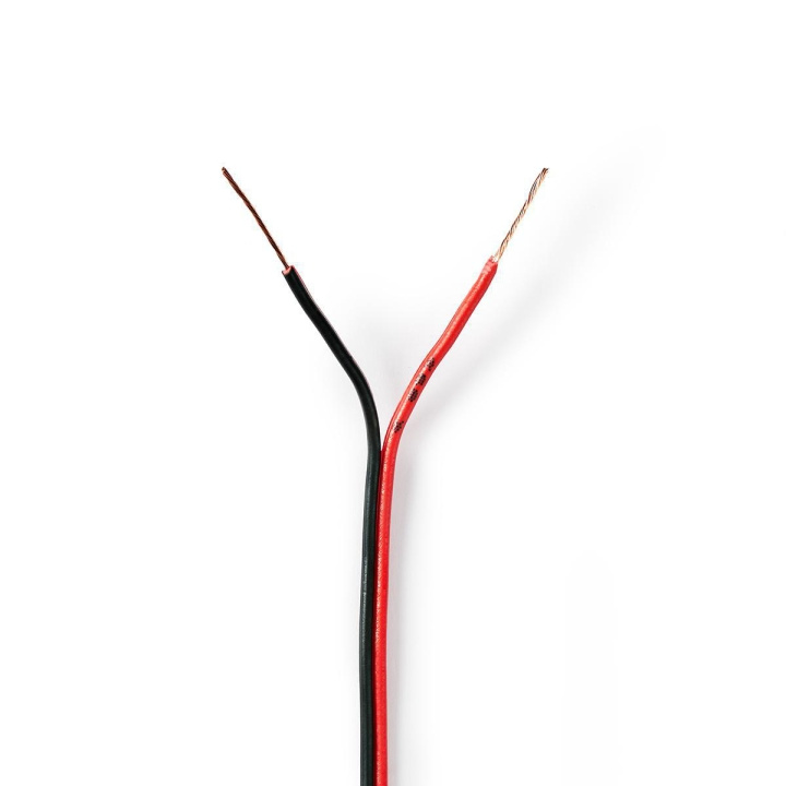 Nedis Högtalarkabel | 2 x 0.35 mm² | CCA | 100.0 m | Rund | PVC | Röd / Svart | Emballage i gruppen HEMELEKTRONIK / Ljud & Bild / Högtalare & Tillbehör / Tillbehör hos TP E-commerce Nordic AB (C07670)