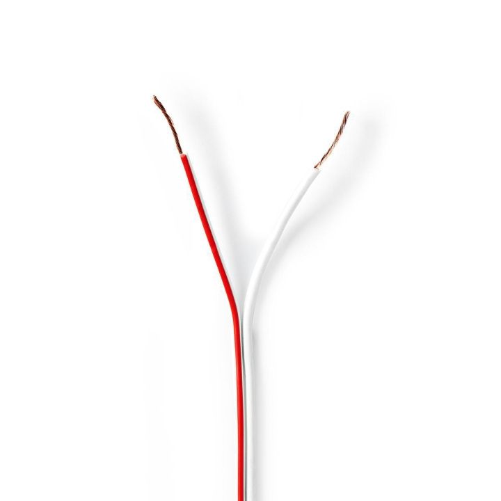 Nedis Högtalarkabel | 2 x 0.50 mm² | CCA | 100.0 m | Rund | PVC | Vit | Emballage i gruppen HEMELEKTRONIK / Kablar & Adaptrar / Högtalarkablar hos TP E-commerce Nordic AB (C07674)