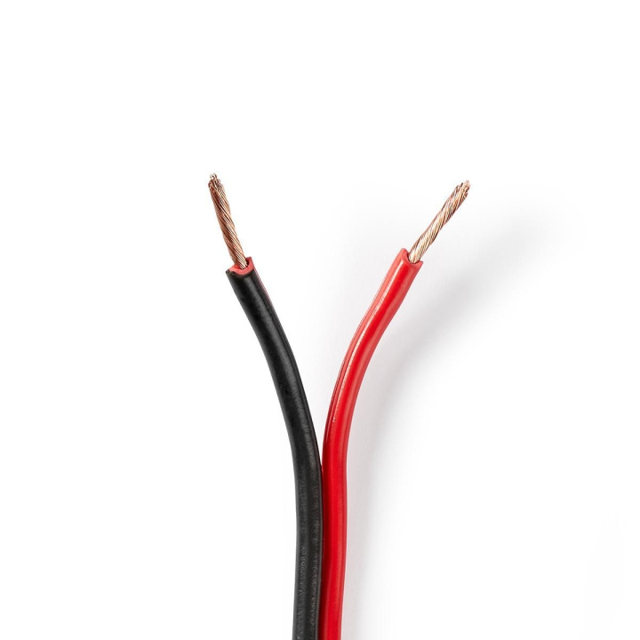 Nedis Högtalarkabel | 2 x 1.50 mm² | CCA | 100.0 m | Rund | PVC | Röd / Svart | Emballage i gruppen HEMELEKTRONIK / Kablar & Adaptrar / Högtalarkablar hos TP E-commerce Nordic AB (C07679)
