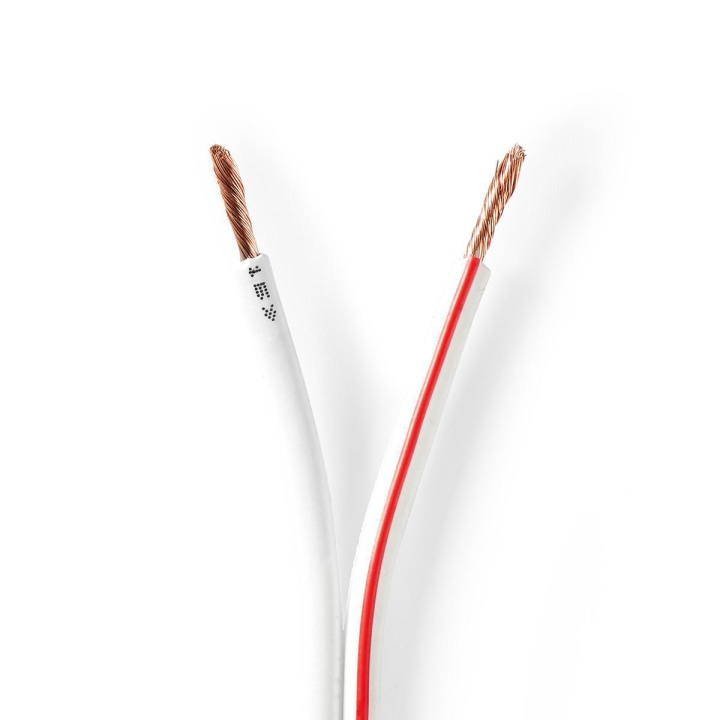Nedis Högtalarkabel | 2 x 2.50 mm² | CCA | 100.0 m | Rund | PVC | Vit | Emballage i gruppen HEMELEKTRONIK / Ljud & Bild / Högtalare & Tillbehör / Tillbehör hos TP E-commerce Nordic AB (C07694)