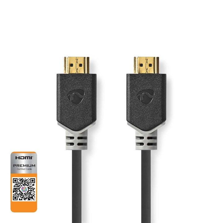 Nedis Premium High Speed ​​HDMI ™ kabel med Ethernet | HDMI™ Kontakt | HDMI™ Kontakt | 4K@60Hz | 18 Gbps | 3.00 m | Rund | PVC | Antracit | Låda i gruppen HEMELEKTRONIK / Kablar & Adaptrar / HDMI / Kablar hos TP E-commerce Nordic AB (C07717)