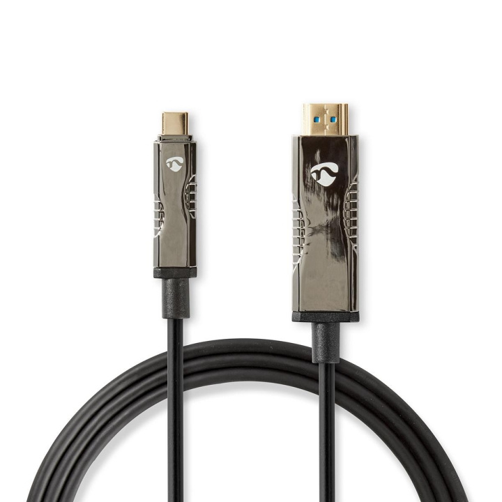 Nedis Aktiv optisk (AOC) USB kabel | USB-C™ Hane | HDMI™ Kontakt | 18 Gbps | 50.0 m | Rund | PVC | Svart | Presentbox